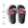 American flag slides with portrait.