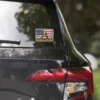 American flag, rattlesnake: Don't tread on me.