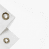 White banner with grommets.