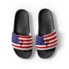 American flag slides with Trump's face.