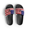 American flag slides with portrait.