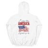 White hoodie: I miss the America I grew up in.