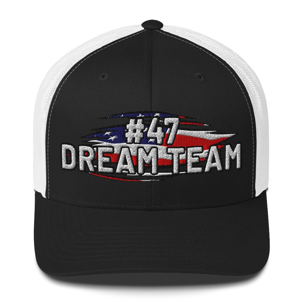 Black #47 Dream Team trucker hat.