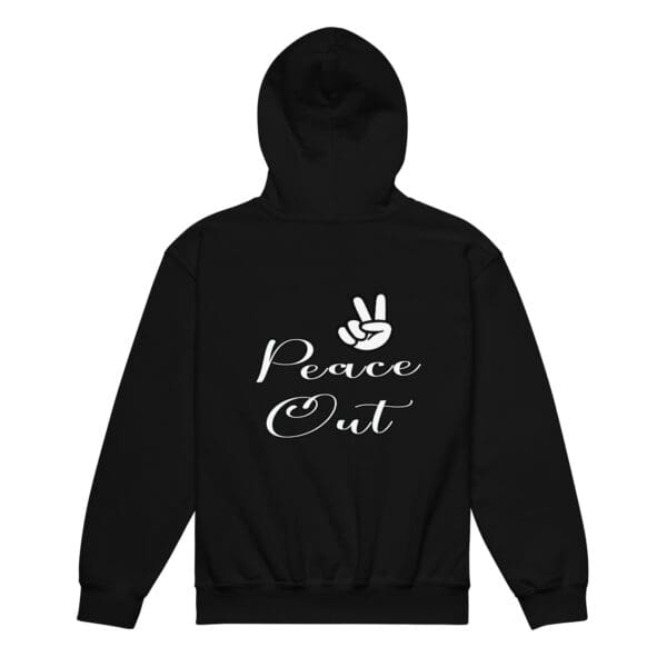 BRUH Teen Girl Youth hoodie sweatshirt, "Peace out" teenage slang pre-teen shirt - Image 4