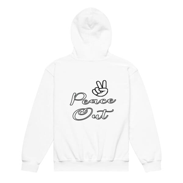 BRUH Teen Girl Youth hoodie sweatshirt, "Peace out" teenage slang pre-teen shirt - Image 10