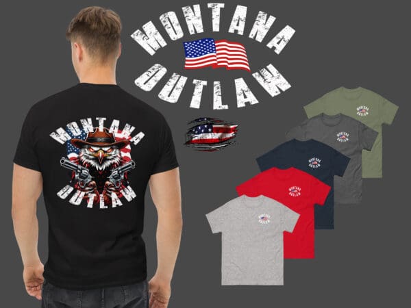 MONTANA OUTLAW shirt, Big sky country life apparel, 2A Tshirt