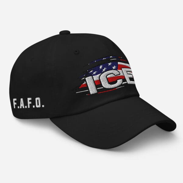 ICE Police FAFO hat F*** AROUND FIND OUT! American Flag MAGA Trump Golden Age cap