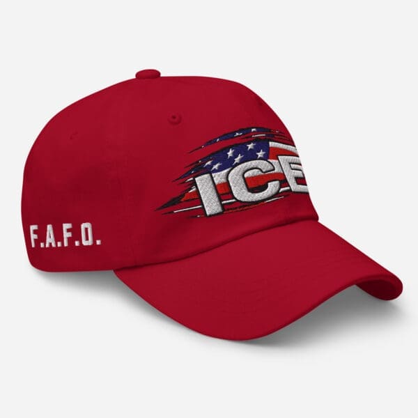 ICE Police FAFO hat F*** AROUND FIND OUT! American Flag MAGA Trump Golden Age cap - Image 8