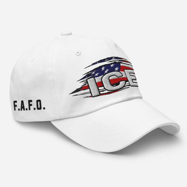 ICE Police FAFO hat F*** AROUND FIND OUT! American Flag MAGA Trump Golden Age cap - Image 3