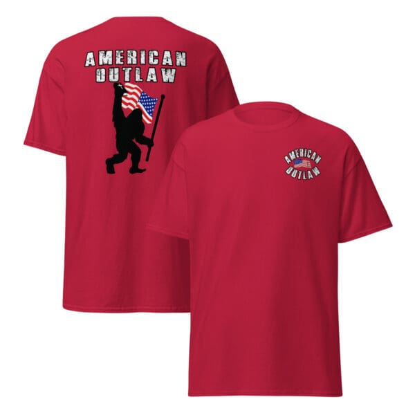 AMERICAN OUTLAW Patriotic Christian Bigfoot shirt MAGA Yeti, Flag & Bible Tshirt - Image 8