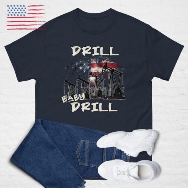 DRILL BABY DRILL, Oil Rig Field Drilling, #47 MAGA TRUMP Shirt - Image 3