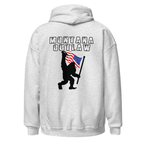 MONTANA OUTLAW Patriotic Christian hoodie Bigfoot, American Flag & Bible sweatshirt - Image 3