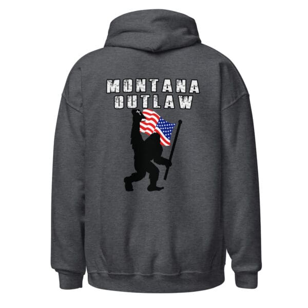 MONTANA OUTLAW Patriotic Christian hoodie Bigfoot, American Flag & Bible sweatshirt - Image 2