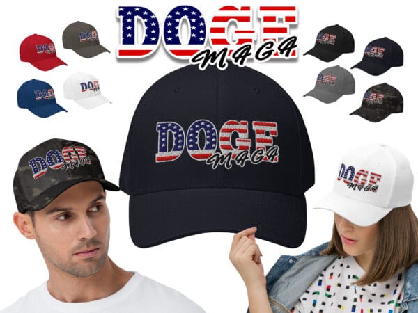 MAGA DOGE baseball hat Department of Government Efficiency TRUMP / ELON MUSK cap