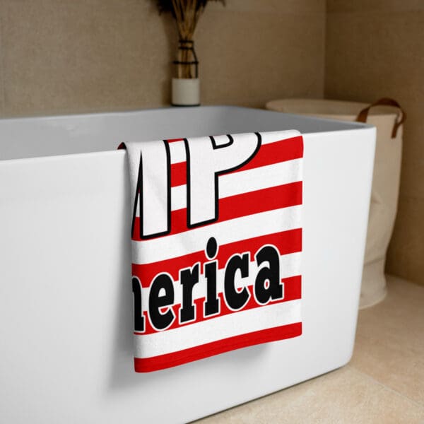 American Flag TRUMP Restoring America MAGA Oversized bath / beach Towel #47 - Image 4