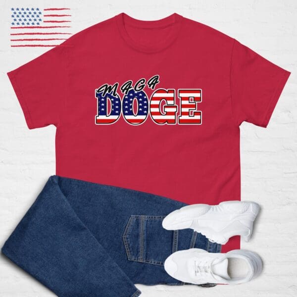 MAGA DOGE Tshirt Department Government Efficiency Trump Musk American Flag shirt - Image 7