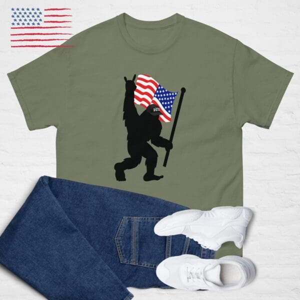 MAGA ICE Police BIGFOOT Deport T-shirt Yeti Border patrol USA Sasquatch shirt - Image 5