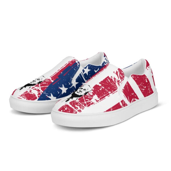 American Flag TRUMP shoes MAGA #47 slip on Vans style Men's patriot sneakers - Image 6