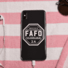 F.A.F.O. clear glossy sticker Protected by 2A decal