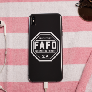 F.A.F.O. clear glossy sticker Protected by 2A decal