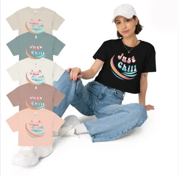 Minimalist Just Chill Women’s Sassy Classy Crew crop top