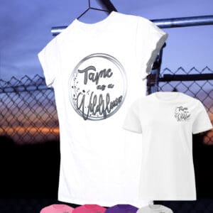 TAME AS A WILDFLOWER Funny, Sassy, BOHO, Minimalist top Womens Basic t-shirt