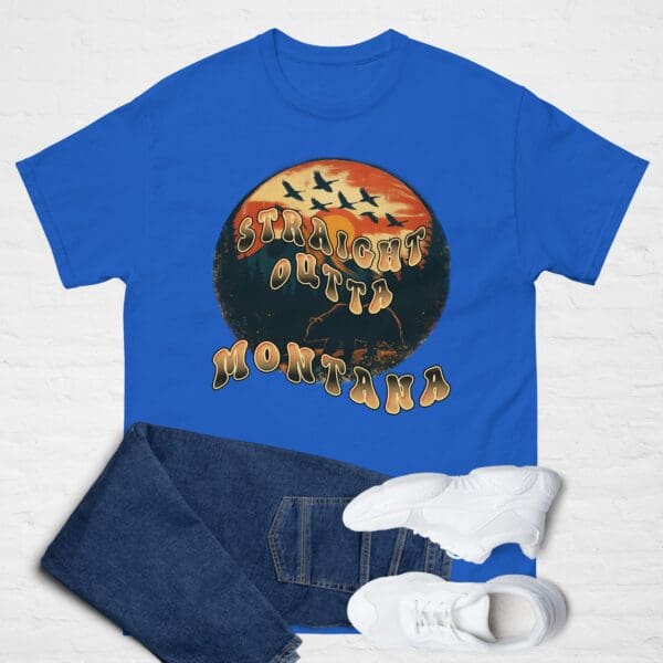STRAIGHT OUTTA MONTANA Unisex basic Tshirt. Big Sky country shirt - Image 7