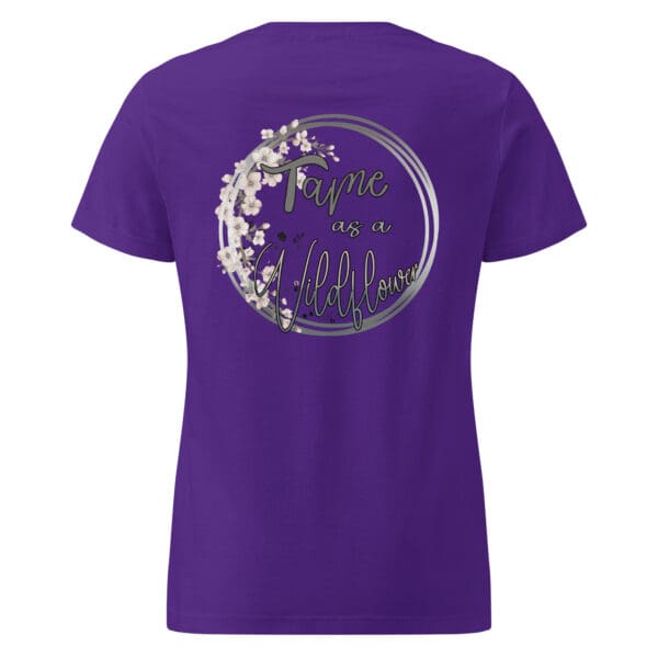 TAME AS A WILDFLOWER Funny, Sassy, BOHO, Minimalist top Womens Basic t-shirt - Image 7