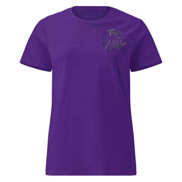 TAME AS A WILDFLOWER Funny, Sassy, BOHO, Minimalist top Womens Basic t-shirt - Image 11