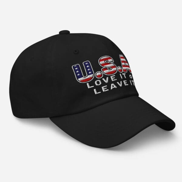 USA LOVE it or LEAVE It! MAGA ICE America First Dad hat. Baseball cap - Image 8