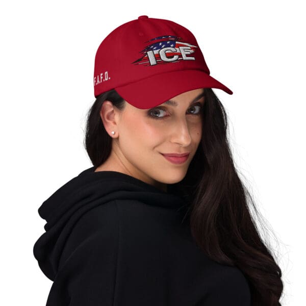 ICE patrol~ FAFO F*** AROUND FIND OUT! American First Flag hat MAGA TRUMP border - Image 2