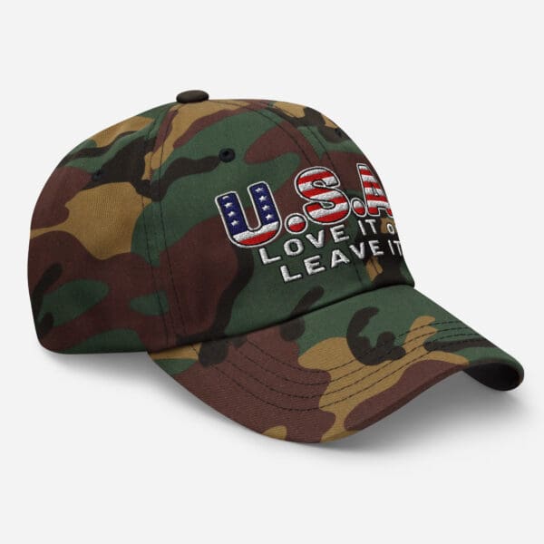 USA LOVE it or LEAVE It! MAGA ICE America First Dad hat. Baseball cap - Image 13