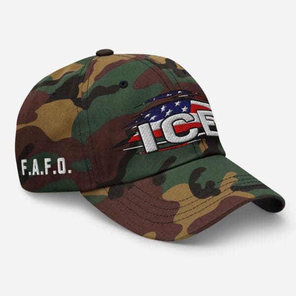 ICE patrol~ FAFO F*** AROUND FIND OUT! American First Flag hat MAGA TRUMP border - Image 13
