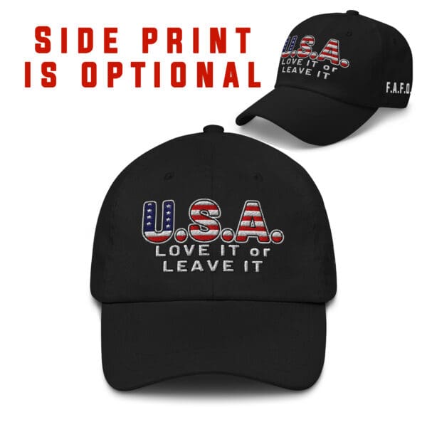 USA LOVE it or LEAVE It! MAGA ICE America First Dad hat. Baseball cap