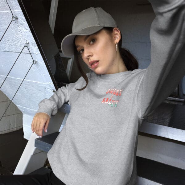 SWEET & SALTY Womens sweatshirt. Sassy Classy BOHO minimalist sweater - Image 6