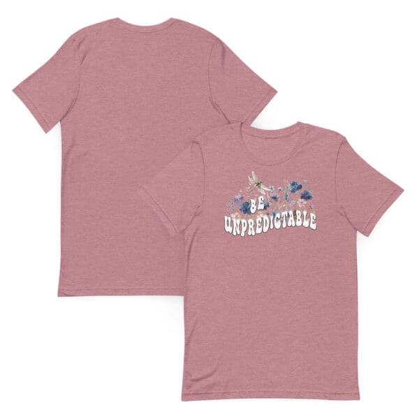 BE UNPREDICTABLE Womens Sassy tee Minimalist wildflowers shirt - Image 11