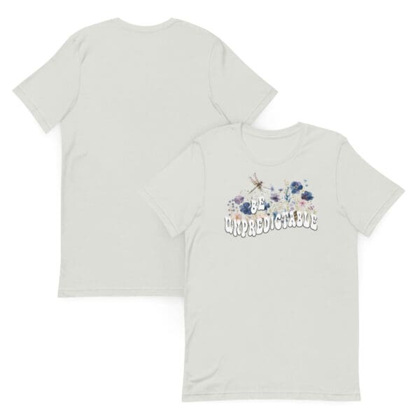 BE UNPREDICTABLE Womens Sassy tee Minimalist wildflowers shirt - Image 14