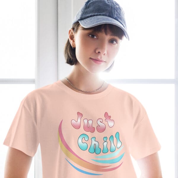 Minimalist Just Chill Women’s Sassy Classy Crew crop top - Image 3