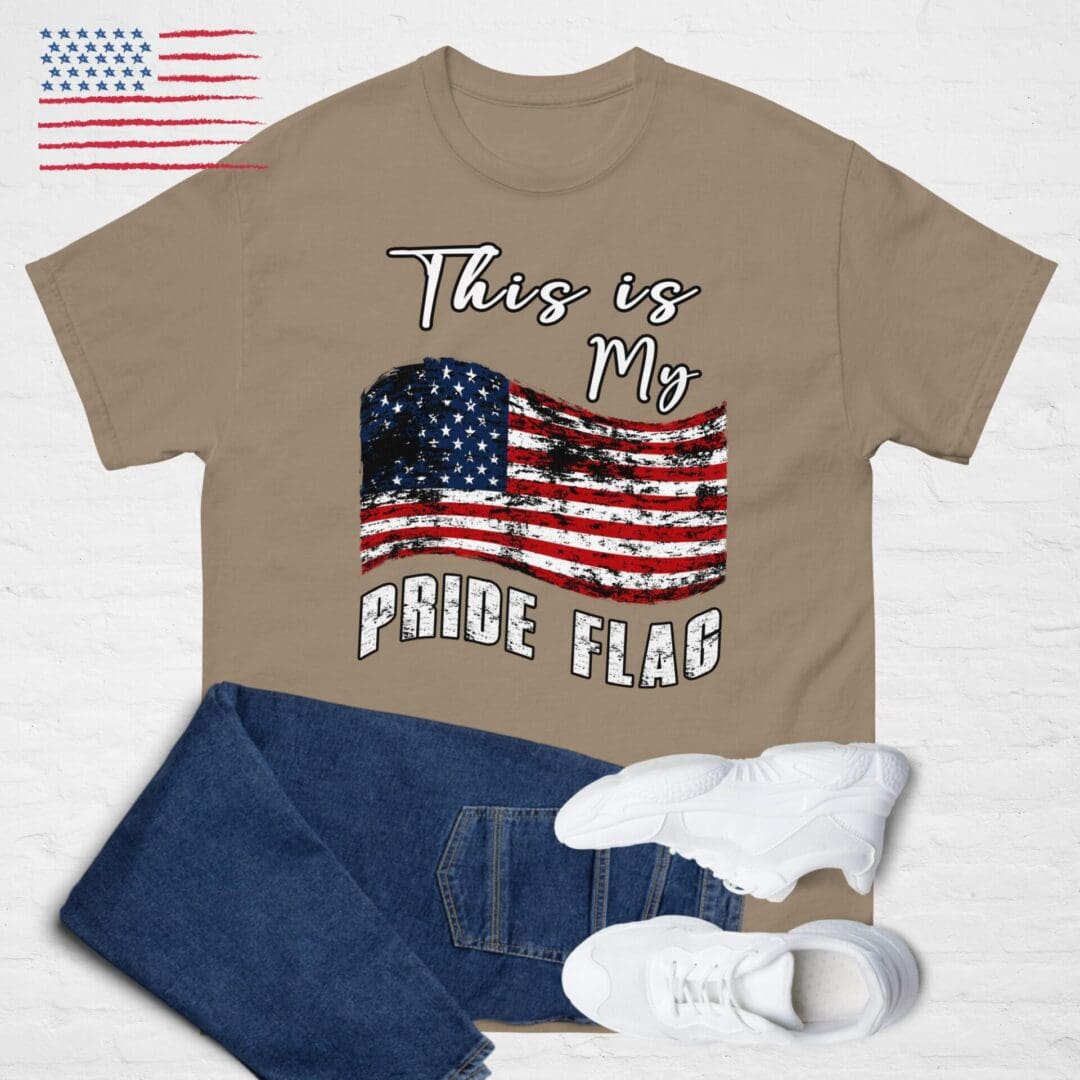 This is My PRIDE FLAG, American Flag Unisex shirt - Image 10
