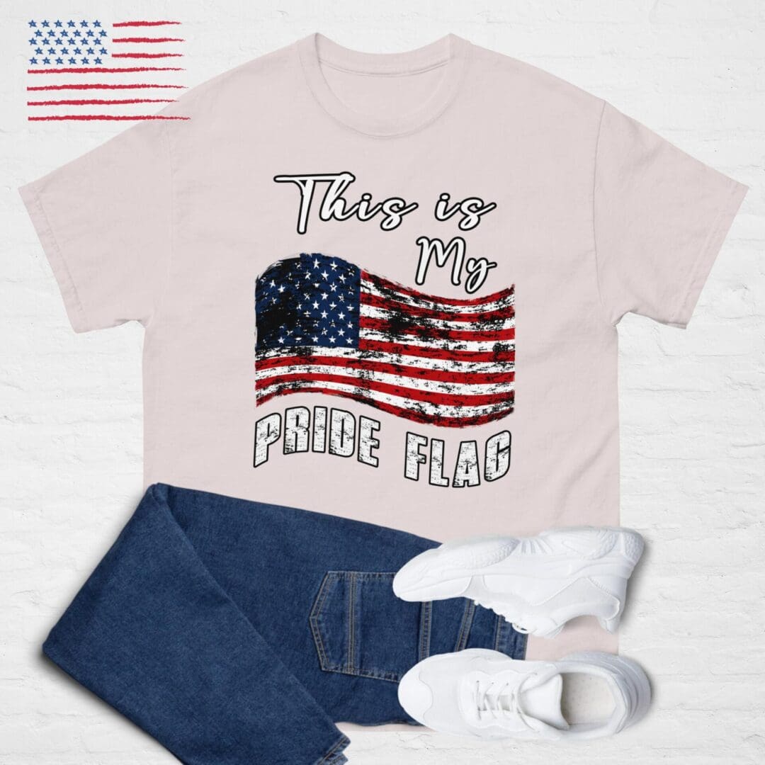 This is My PRIDE FLAG, American Flag Unisex shirt - Image 12