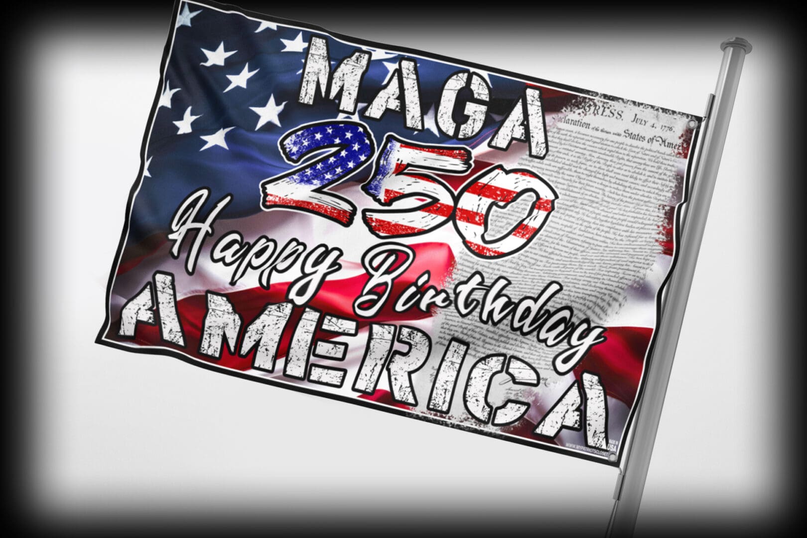 MAGA 250 Happy Birthday America flag