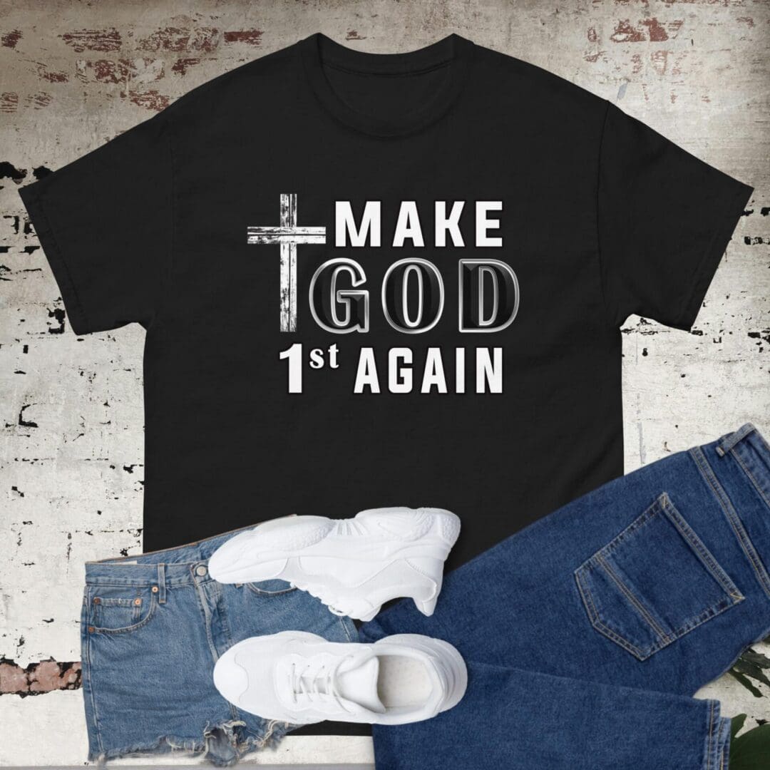 Make God 1st Again Unisex T-shirt - Image 2